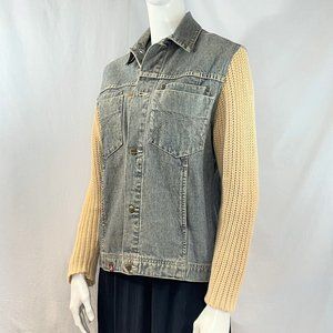 Denim Jacket With Knit Sleeves | Sean John